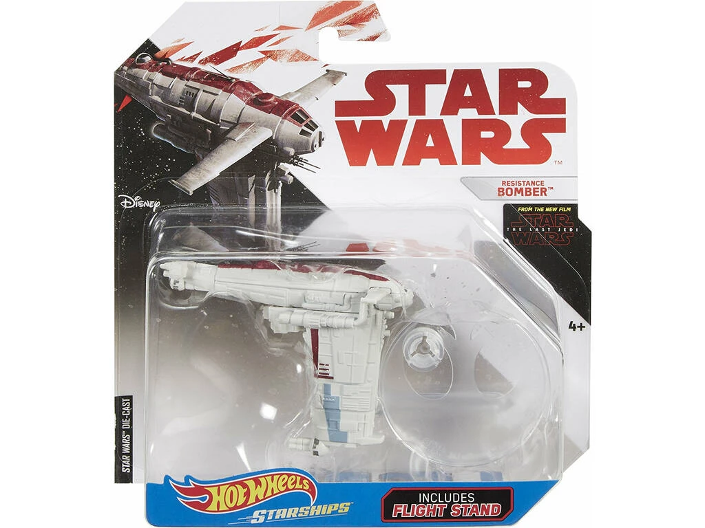 Star Wars E8 Nave Espacial Hot Wheels Mattel FBB03 4 Star Wars E8 Nave Espacial Hot Wheels Mattel FBB03 - Imagen 2