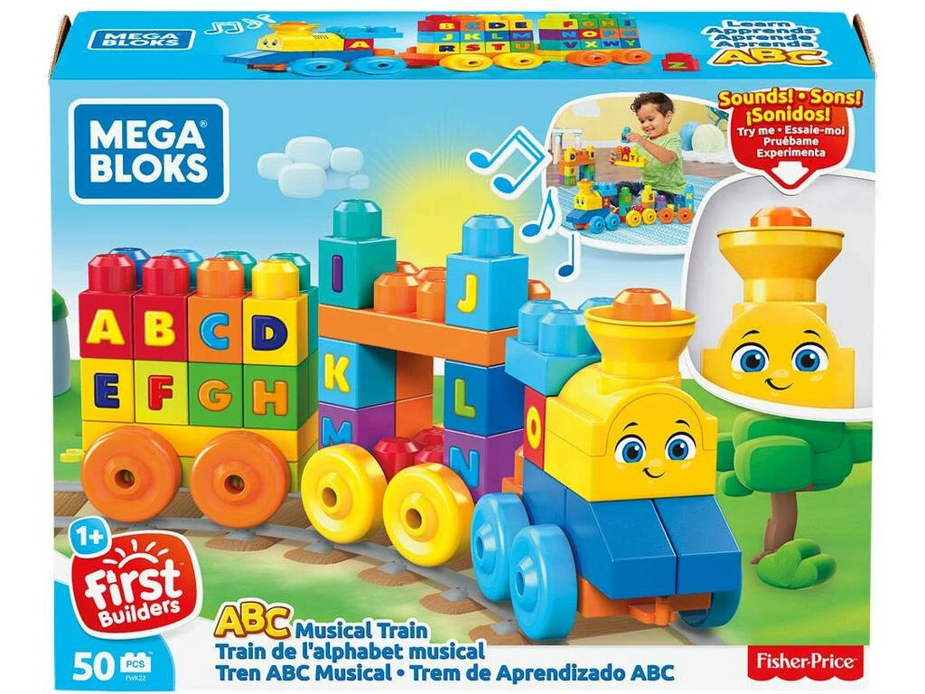 Tren Musical Mega Bloks ABC Mattel FWK22 3 Tren Musical Mega Bloks ABC Mattel FWK22