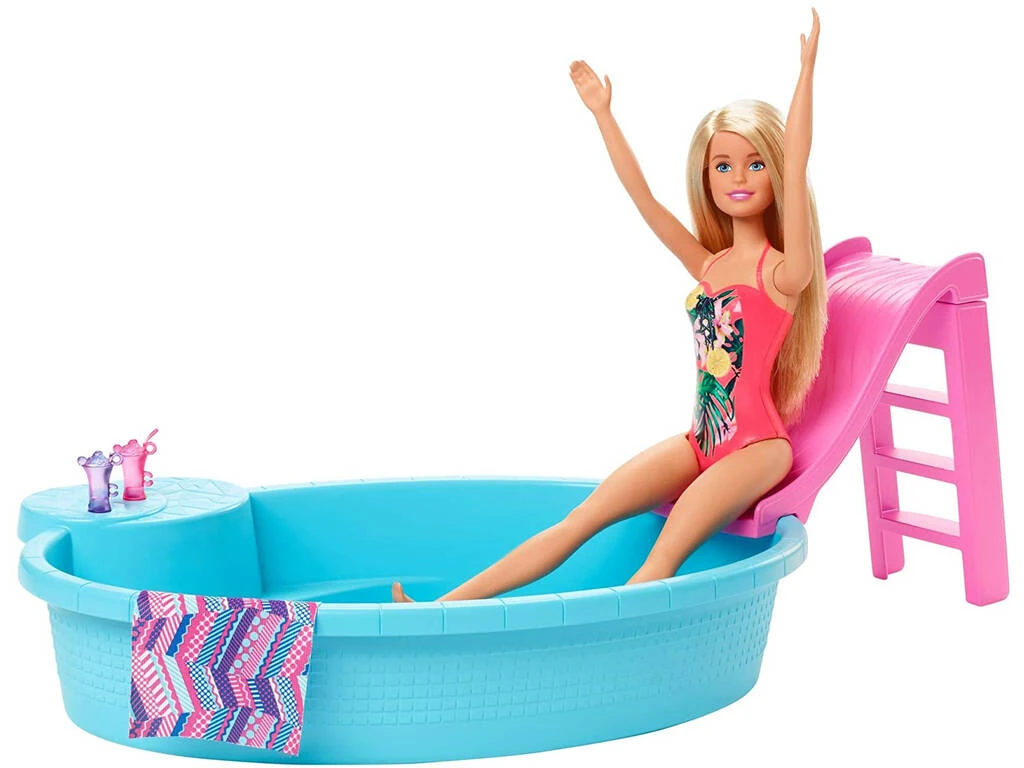 Barbie Con Piscina Mattel GHL91 4 Barbie Con Piscina Mattel GHL91 - Imagen 2