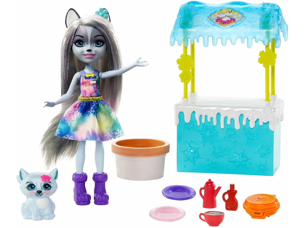 Enchantimals Puesto De Chocolate Caliente Mattel GJX37 3 Enchantimals Puesto De Chocolate Caliente Mattel GJX37