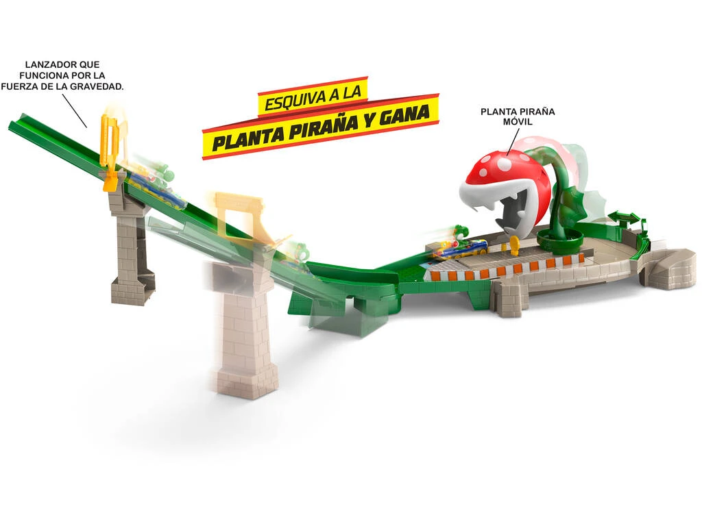 Hot Wheels Pista Piraña De Mario Kart Mattel GFY47 8 Hot Wheels Pista Piraña De Mario Kart Mattel GFY47 - Imagen 6
