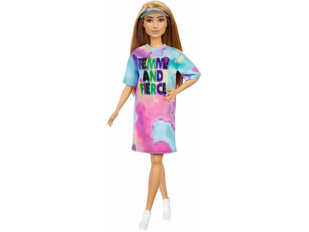 Barbie Fashionista Vestido Teñido Mattel GRB51 4 Barbie Fashionista Vestido Teñido Mattel GRB51 - Imagen 2