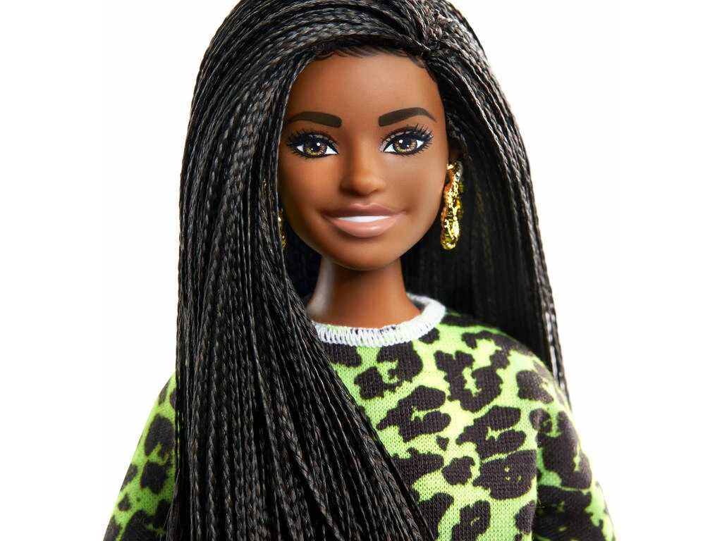 Barbie Fashionista Camiseta Neón Leopardo Mattel GYB00 3 Barbie Fashionista Camiseta Neón Leopardo Mattel GYB00 - Imagen 2