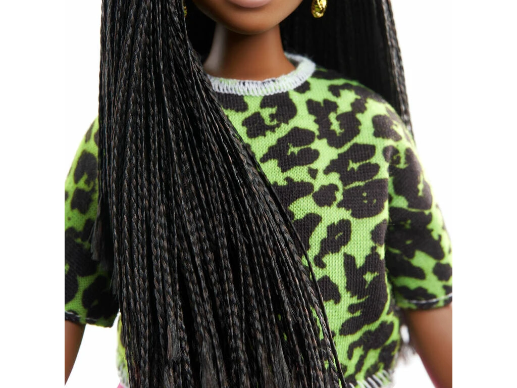 Barbie Fashionista Camiseta Neón Leopardo Mattel GYB00 4 Barbie Fashionista Camiseta Neón Leopardo Mattel GYB00 - Imagen 3