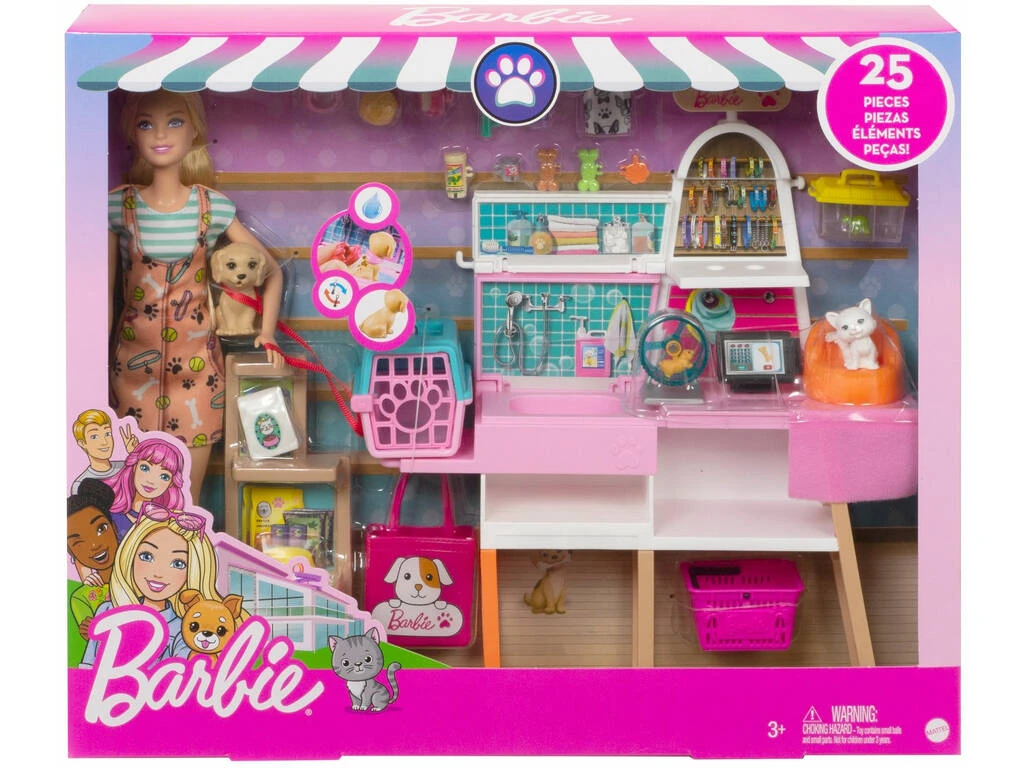 Barbie Con Tienda De Mascotas Mattel GRG90 4 Barbie Con Tienda De Mascotas Mattel GRG90 - Imagen 2