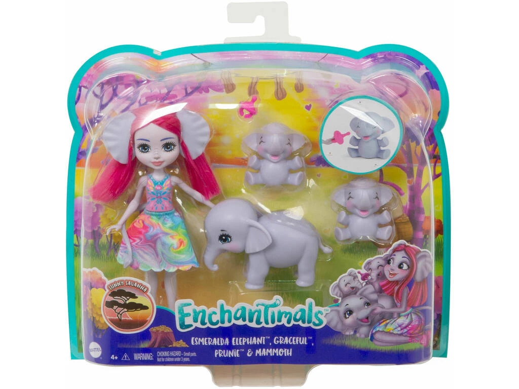 Enchantimals Familia Esmeralda Elephant Mattel GTM30 4 Enchantimals Familia Esmeralda Elephant Mattel GTM30 - Imagen 2