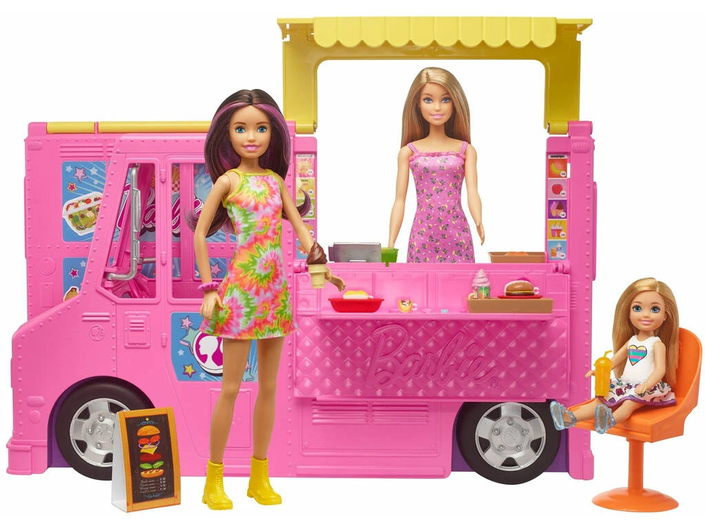 Barbie Y Hermanas Vehículo Restaurante Con Accesorios Mattel GWJ58 9 Barbie Y Hermanas Vehículo Restaurante Con Accesorios Mattel GWJ58 - Imagen 7
