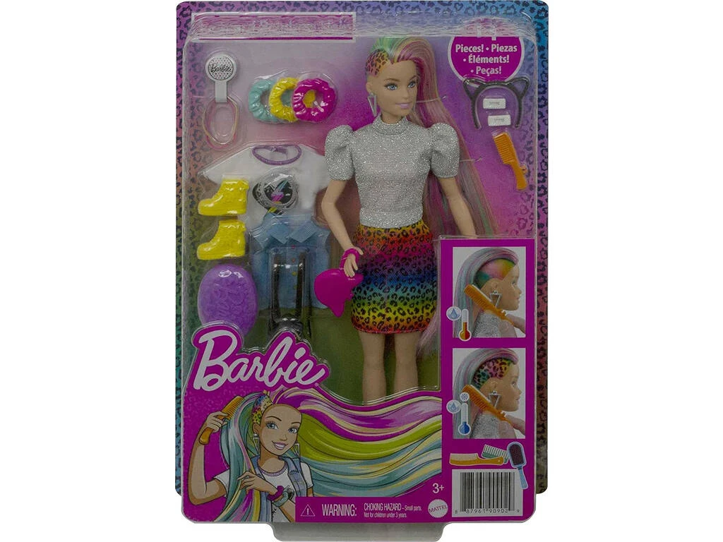 Barbie Pelo Arcoíris Guepardo Mattel GRN81 4 Barbie Pelo Arcoíris Guepardo Mattel GRN81 - Imagen 2