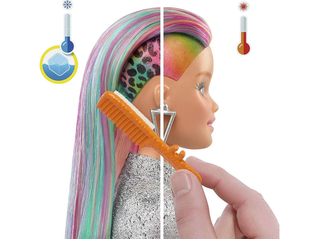 Barbie Pelo Arcoíris Guepardo Mattel GRN81 6 Barbie Pelo Arcoíris Guepardo Mattel GRN81 - Imagen 4
