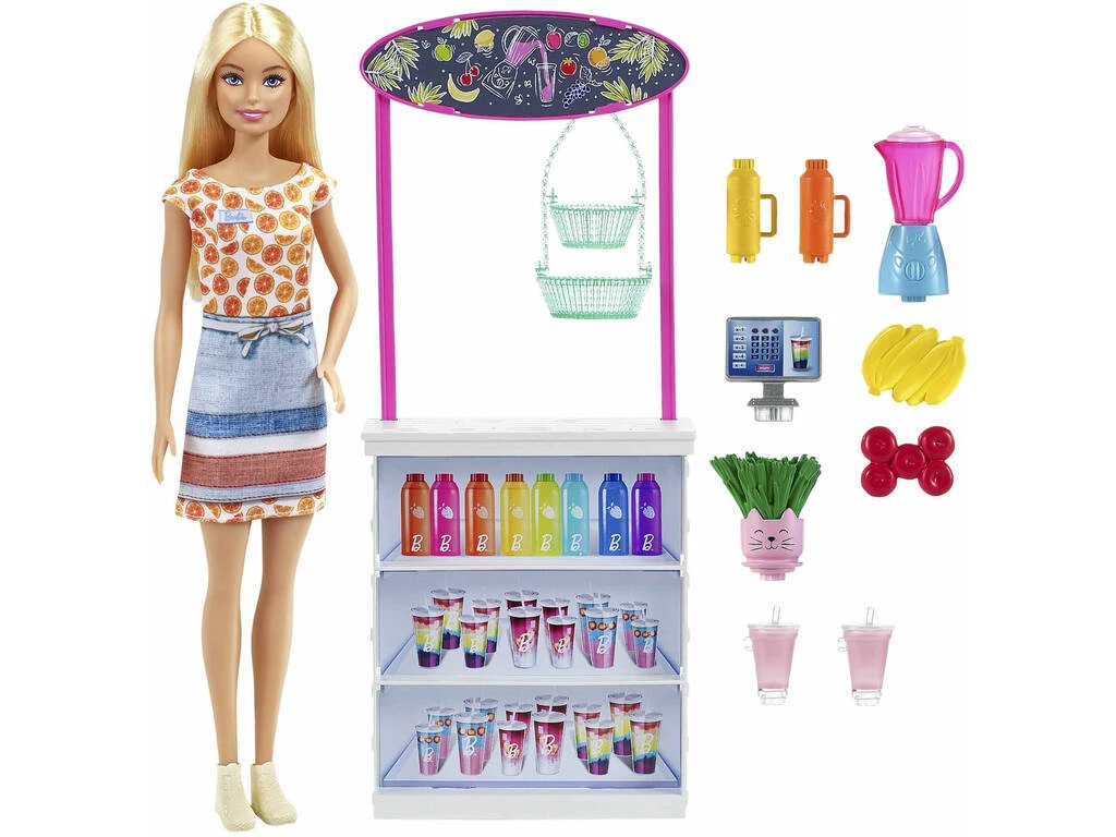 Barbie Puesto De Smoothies Mattel GRN75 5 Barbie Puesto De Smoothies Mattel GRN75 - Imagen 3
