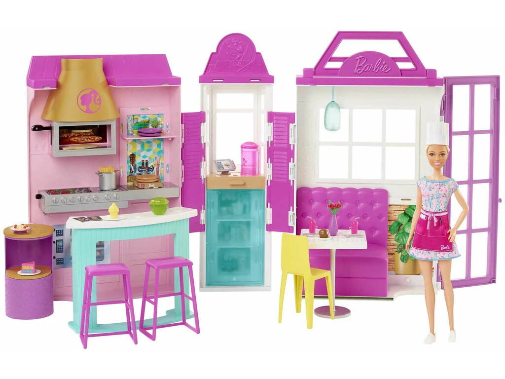 Barbie Restaurante Cook And Grill Mattel HBB91 3 Barbie Restaurante Cook And Grill Mattel HBB91