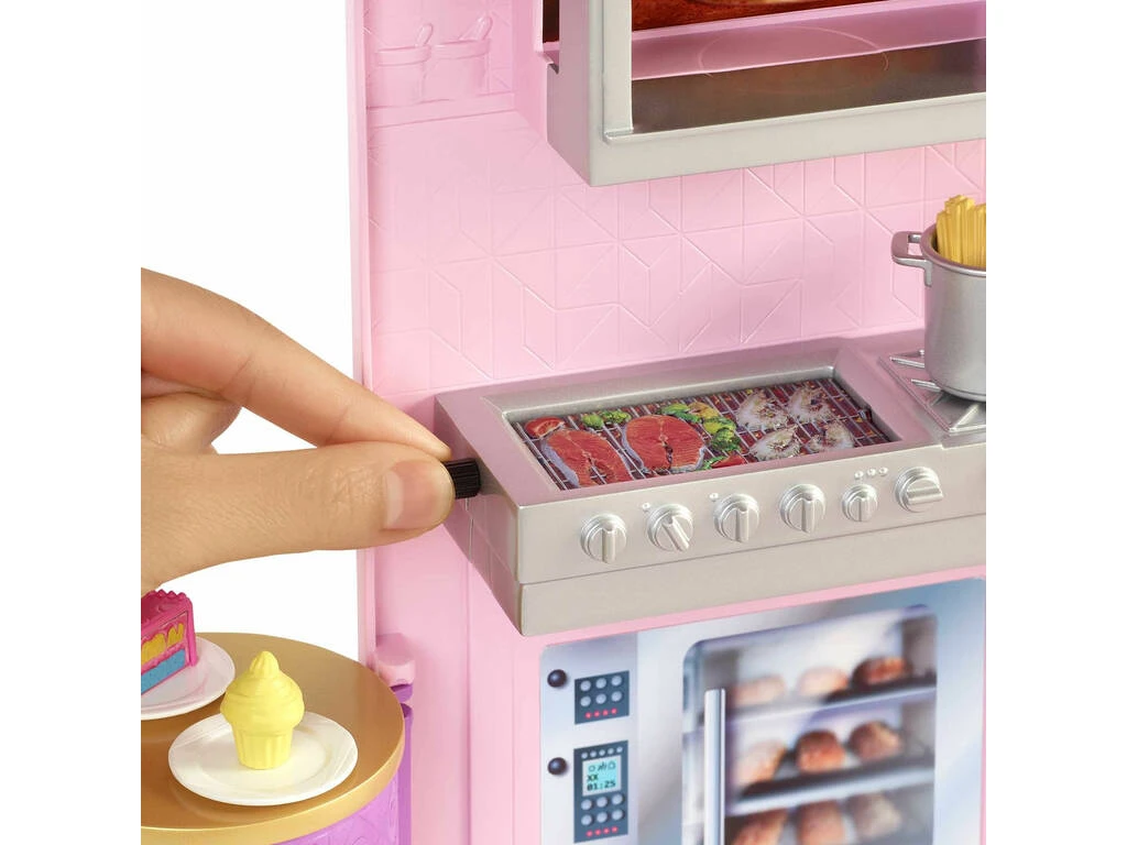Barbie Restaurante Cook And Grill Mattel HBB91 5 Barbie Restaurante Cook And Grill Mattel HBB91 - Imagen 3