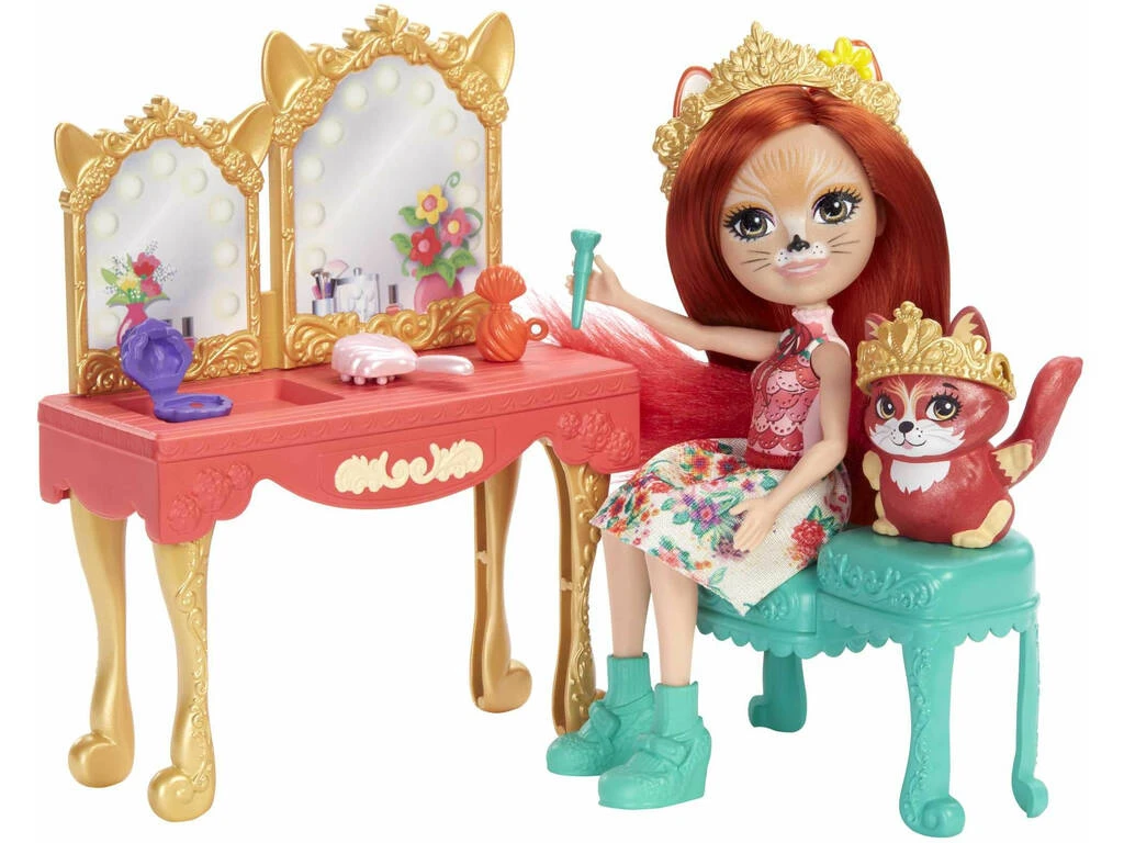 Royal Enchantimals Fabrina Fox Con Tocador Victoriano Mattel GYJ05 5 Royal Enchantimals Fabrina Fox Con Tocador Victoriano Mattel GYJ05 - Imagen 3