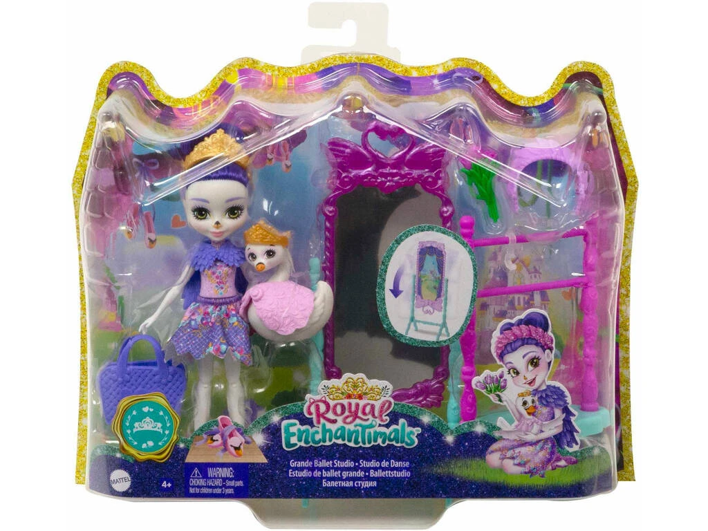 Royal Enchantimals Sarely Swan Con Estudio De Ballet Mattel GYJ06 4 Royal Enchantimals Sarely Swan Con Estudio De Ballet Mattel GYJ06 - Imagen 2