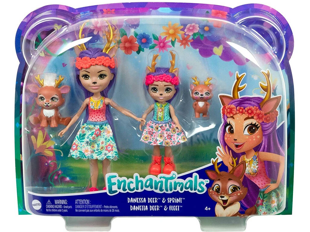 Enchantimals Hermanas Danessa Y Danetta Deer Mattel HCF80 4 Enchantimals Hermanas Danessa Y Danetta Deer Mattel HCF80 - Imagen 2