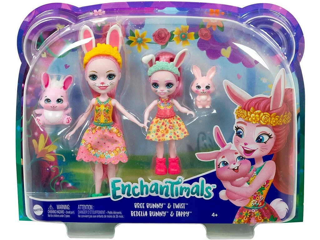 Enchantimals Hermanas Bree Y Bedelia Bunny Mattel HCF84 4 Enchantimals Hermanas Bree Y Bedelia Bunny Mattel HCF84 - Imagen 2