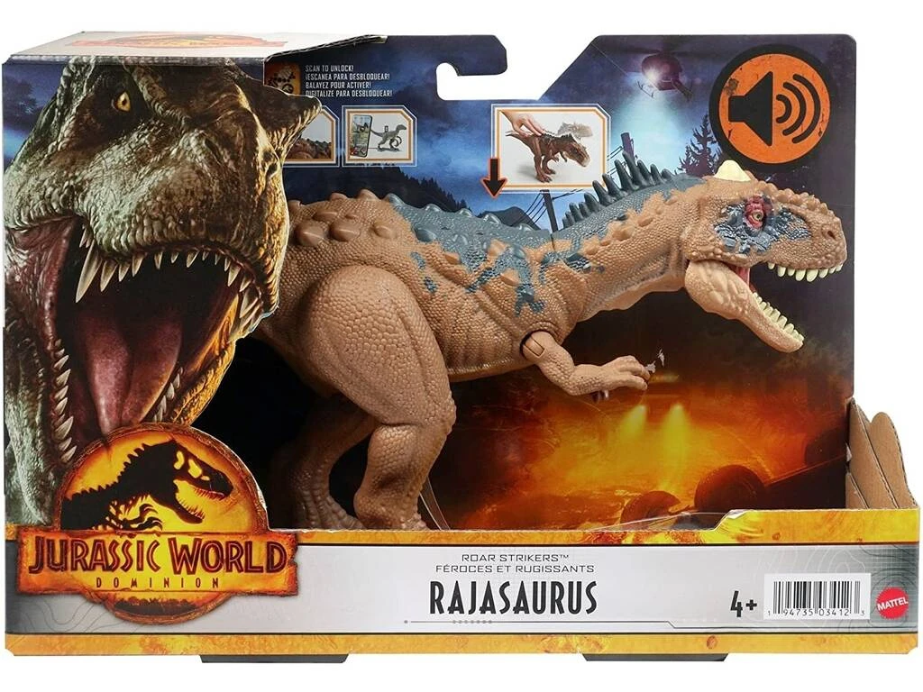 Jurassic World Dominion Rajasaurus Roar Strikers Mattel HDX35 4 Jurassic World Dominion Rajasaurus Roar Strikers Mattel HDX35 - Imagen 2
