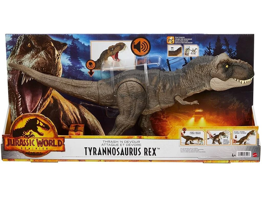Jurassic World Dominion Tiranosaurio Rex Destroza Y Devora Mattel HDY55 4 Jurassic World Dominion Tiranosaurio Rex Destroza Y Devora Mattel HDY55 - Imagen 2