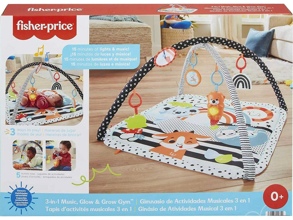 Fisher Price Alfombra Gimnasio Musical 3 En 1 Mattel HBP41 4 Fisher Price Alfombra Gimnasio Musical 3 En 1 Mattel HBP41 - Imagen 2