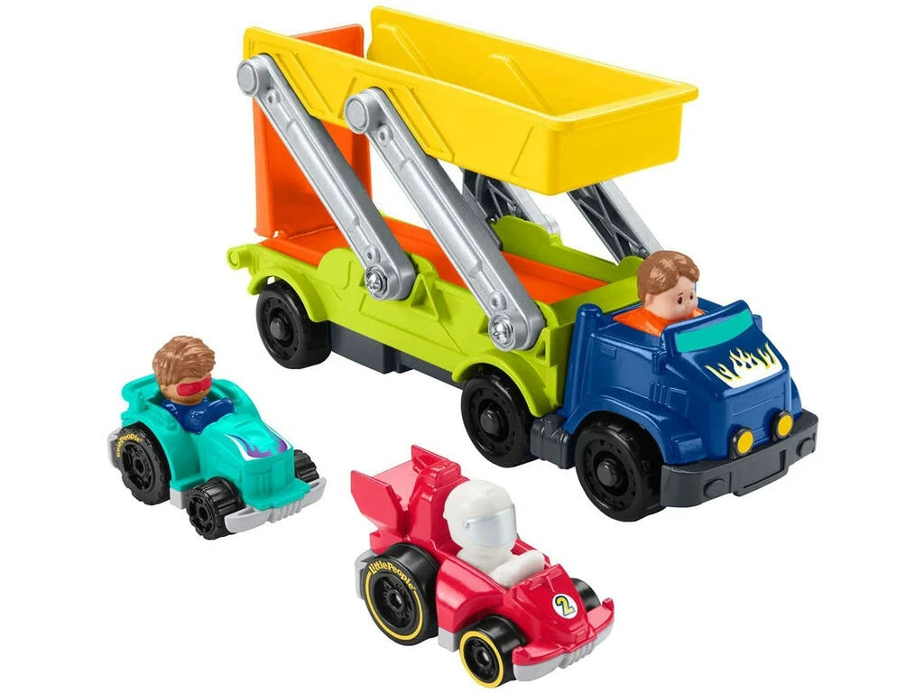 Fisher Price Little People Conjunto De Regalo De Camión Con Rampa Para Coches Mattel HBX23 3 Fisher Price Little People Conjunto De Regalo De Camión Con Rampa Para Coches Mattel HBX23