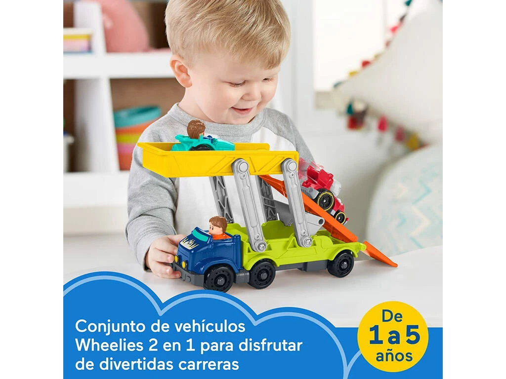 Fisher Price Little People Conjunto De Regalo De Camión Con Rampa Para Coches Mattel HBX23 7 Fisher Price Little People Conjunto De Regalo De Camión Con Rampa Para Coches Mattel HBX23 - Imagen 5