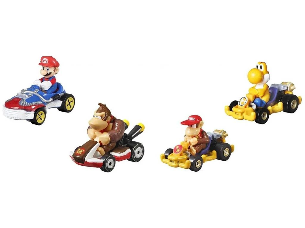 Hot Wheels Mariokart Pack 4 Personajes Mattel GWB36 4 Hot Wheels Mariokart Pack 4 Personajes Mattel GWB36 - Imagen 2