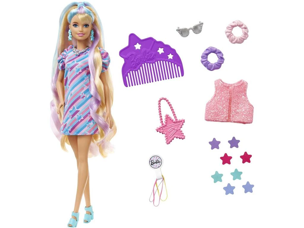 Barbie Totally Hair Pelo Extralargo Estrella Mattel HCM88 6 Barbie Totally Hair Pelo Extralargo Estrella Mattel HCM88 - Imagen 4