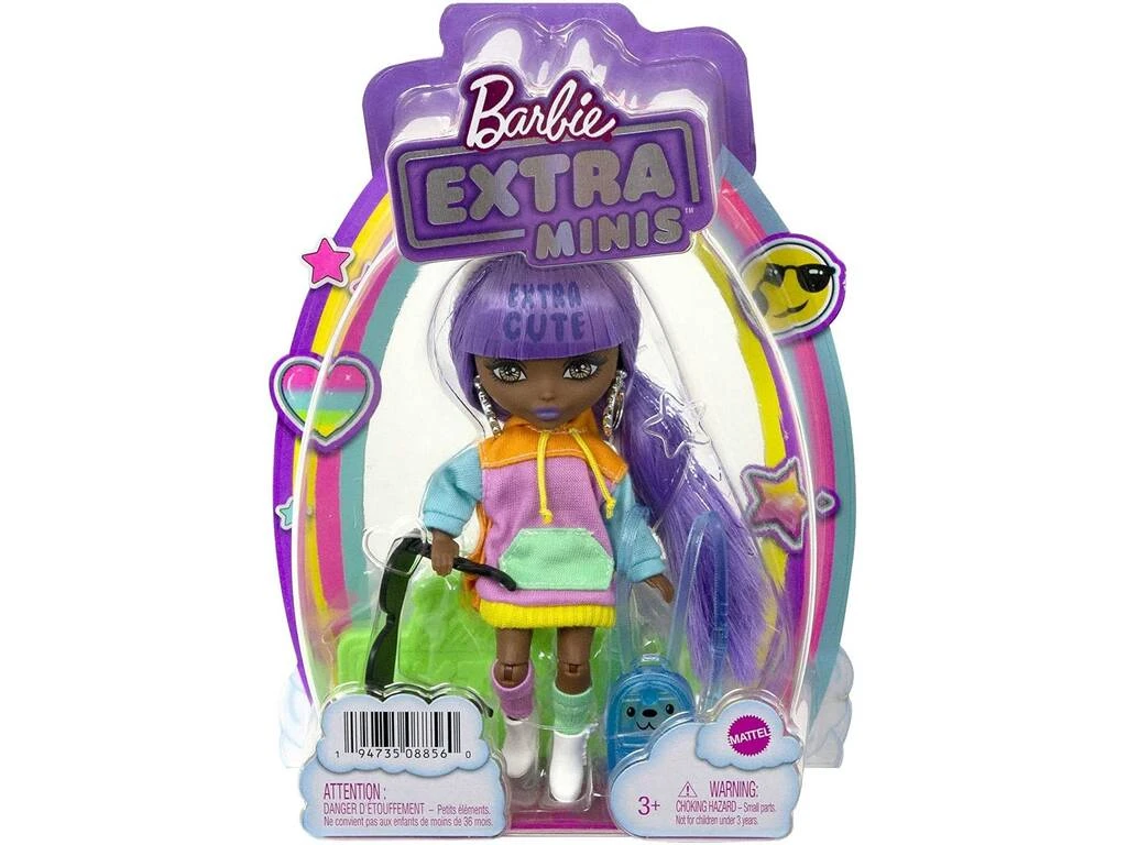 Barbie Extra Minis Pelo Morado Mattel HJK66 4 Barbie Extra Minis Pelo Morado Mattel HJK66 - Imagen 2