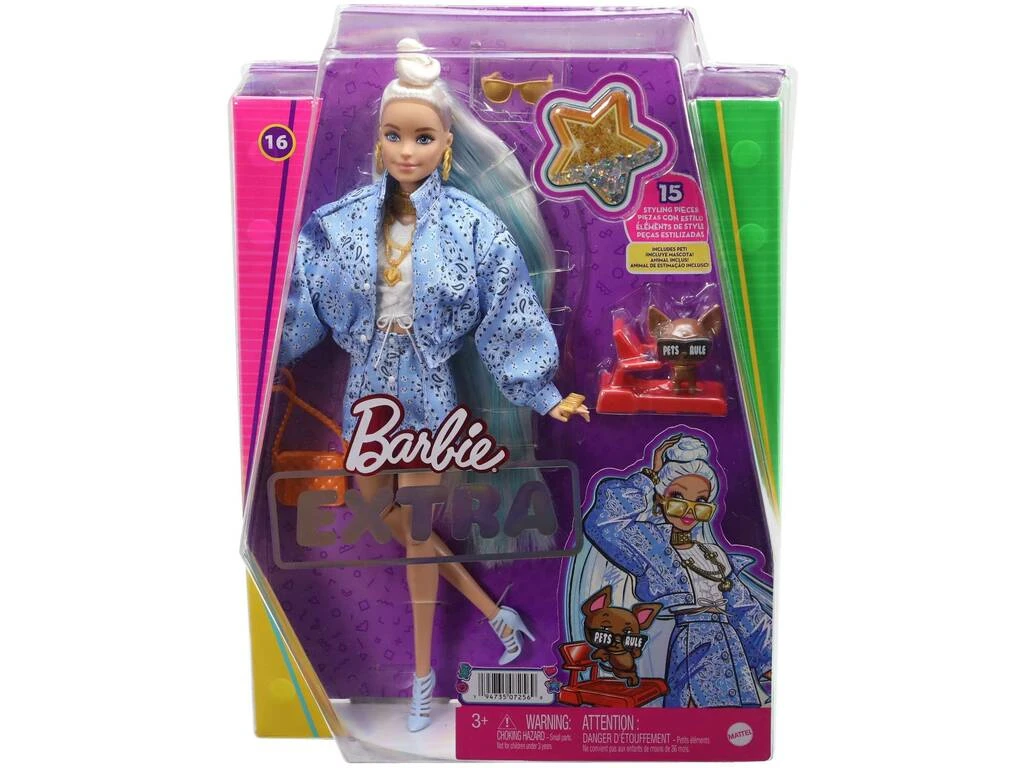 Barbie Extra Conjunto Estampado Bandana Mattel HHN08 7 Barbie Extra Conjunto Estampado Bandana Mattel HHN08 - Imagen 5