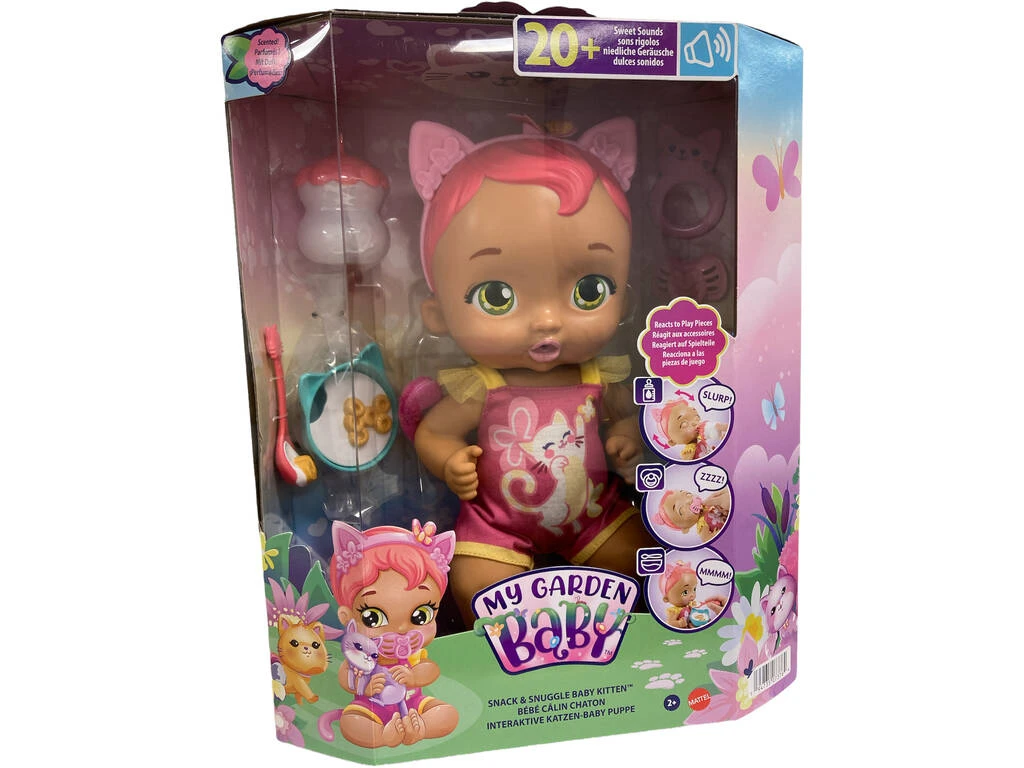 My Garden Baby Gatito Come Y Se Acurruca Rosa Mattel HHP29 4 My Garden Baby Gatito Come Y Se Acurruca Rosa Mattel HHP29 - Imagen 2