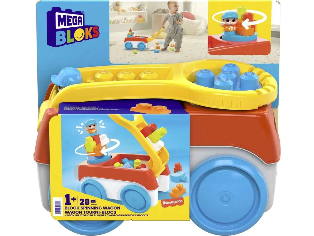 Mega Bloks Vagón Giratorio De Bloques Mattel HHN00 4 Mega Bloks Vagón Giratorio De Bloques Mattel HHN00 - Imagen 2