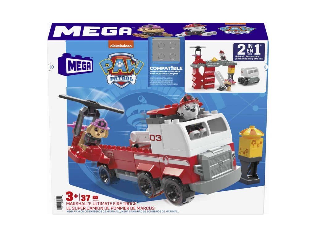 Paw Patrol Mega Bloks Camión De Bomberos De Marshall Mattel HHN05 4 Paw Patrol Mega Bloks Camión De Bomberos De Marshall Mattel HHN05 - Imagen 2