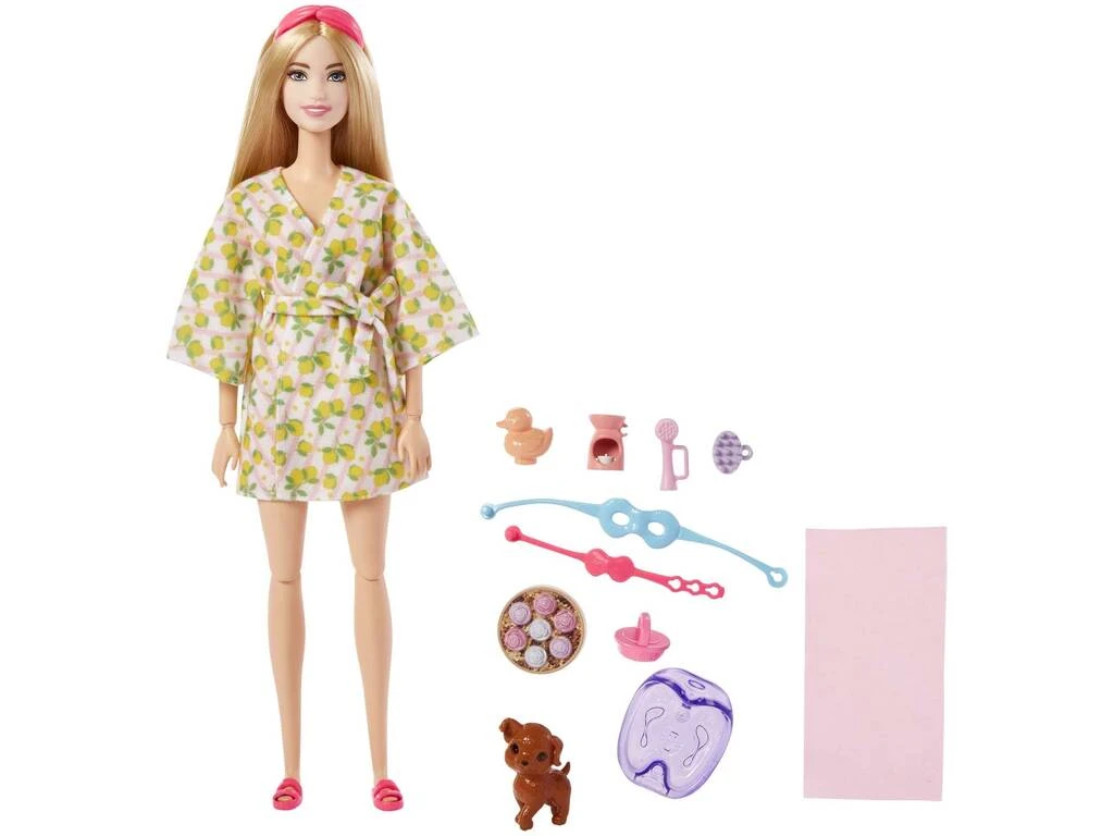 Barbie Muñeca Rubia Bienestar Spa Mattel HKT90 5 Barbie Muñeca Rubia Bienestar Spa Mattel HKT90 - Imagen 3