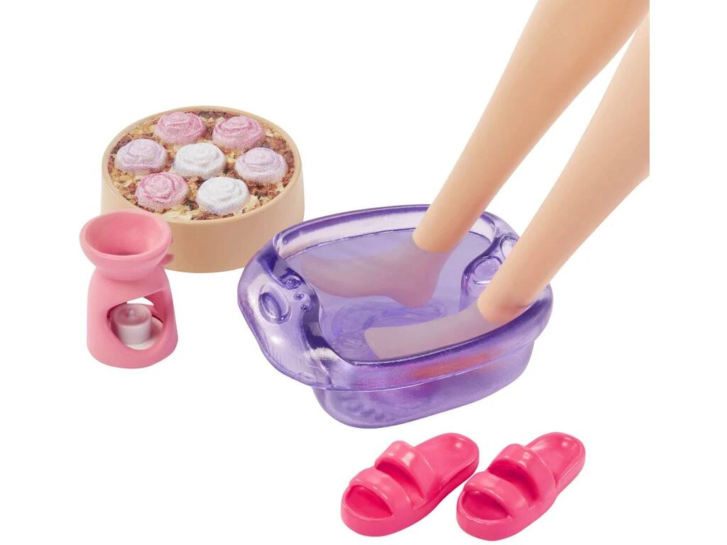 Barbie Muñeca Rubia Bienestar Spa Mattel HKT90 8 Barbie Muñeca Rubia Bienestar Spa Mattel HKT90 - Imagen 6