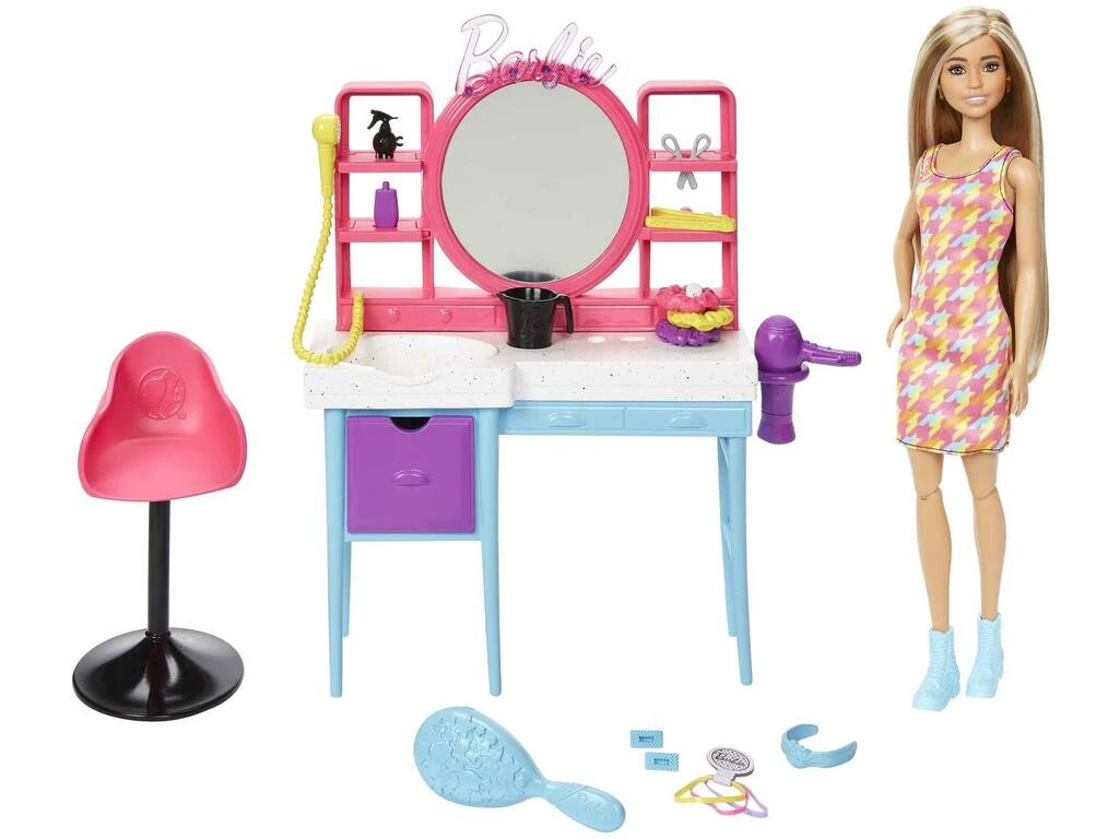 Barbie Totally Hair Set De Juego Mattel HKV00 3 Barbie Totally Hair Set De Juego Mattel HKV00
