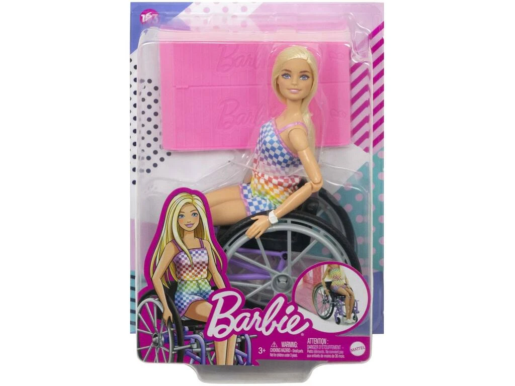 Barbie Fashionista Rubia Con Silla De Ruedas Mattel HJT13 4 Barbie Fashionista Rubia Con Silla De Ruedas Mattel HJT13 - Imagen 2