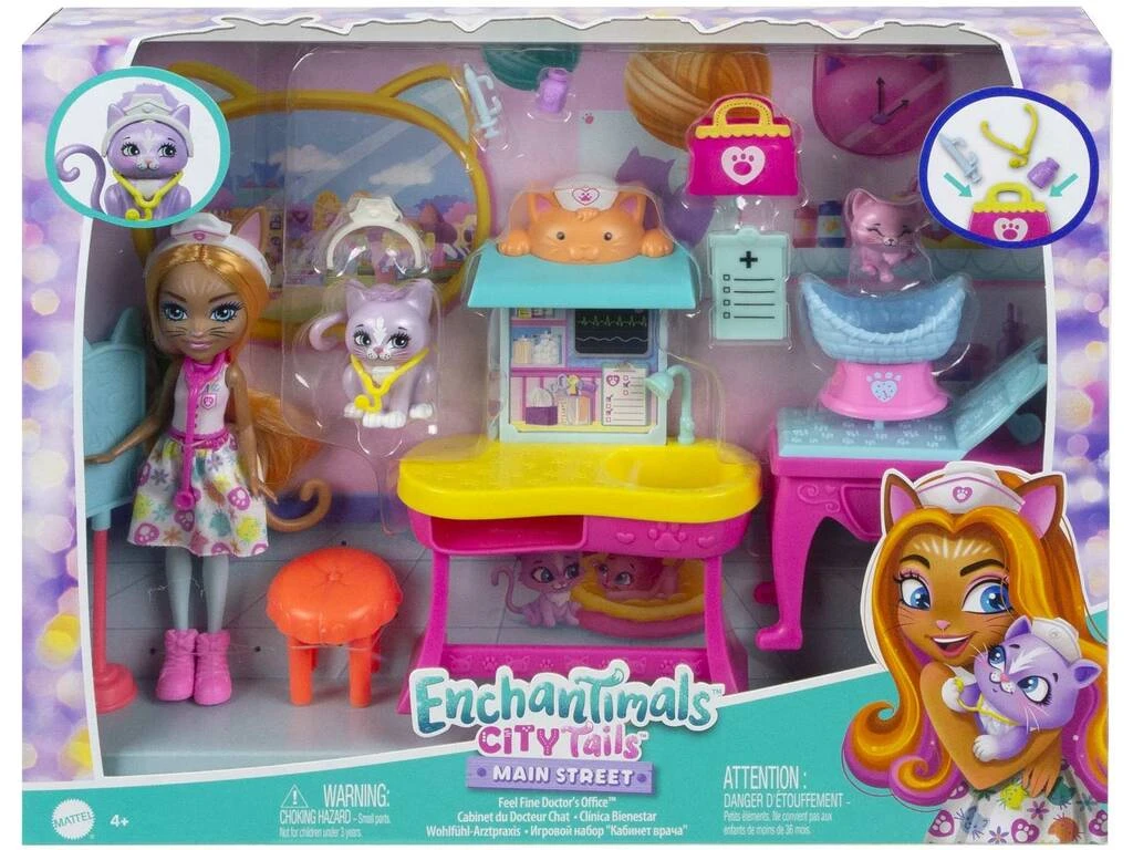 Enchantimals City Tails Clínica Bienestar Mattel HLH22 4 Enchantimals City Tails Clínica Bienestar Mattel HLH22 - Imagen 2