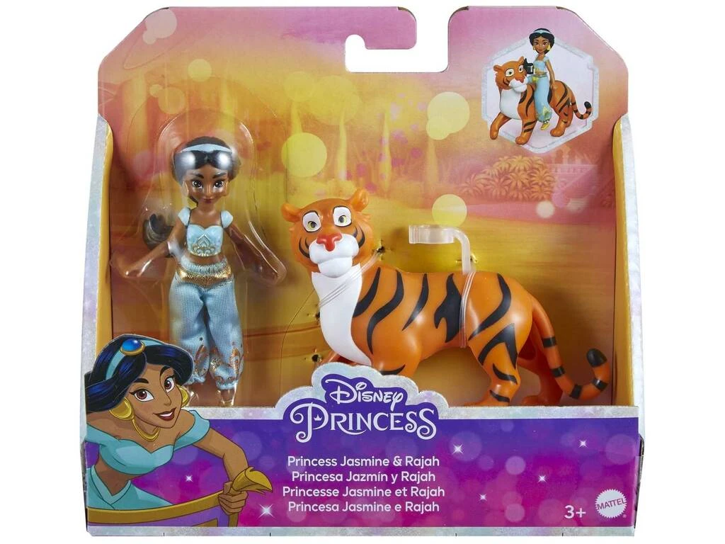 Princesas Disney Minis Princesa Jasmín Y Rajah Mattel HLW83 4 Princesas Disney Minis Princesa Jasmín Y Rajah Mattel HLW83 - Imagen 2