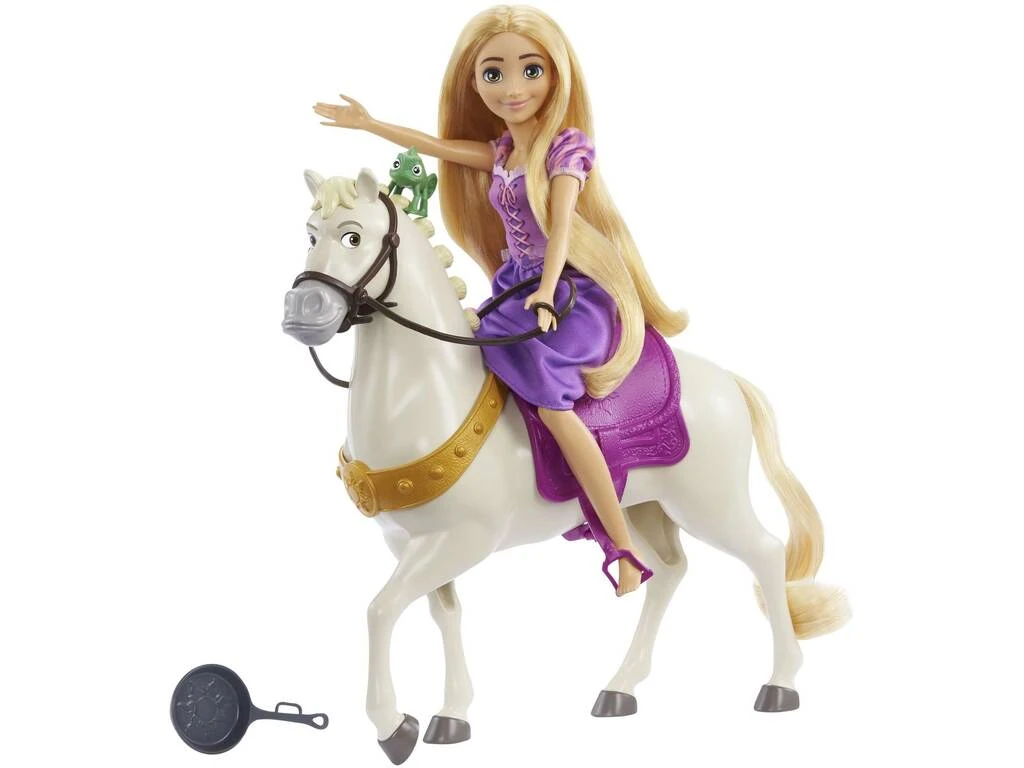 Princesas Disney Muñeca Rapunzel Y Máximus Mattel HLW23 3 Princesas Disney Muñeca Rapunzel Y Máximus Mattel HLW23