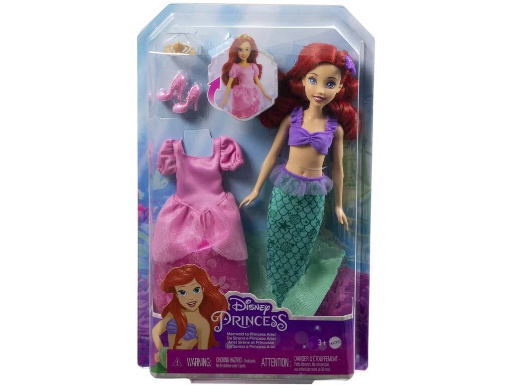 Princesas Disney Muñeca Ariel De Sirena A Princesa Mattel HMG49 4 Princesas Disney Muñeca Ariel De Sirena A Princesa Mattel HMG49 - Imagen 2
