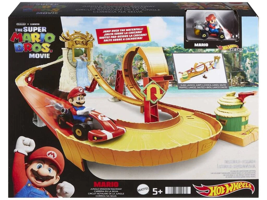 Hot Wheels Super Mario Bros Pista Del Reino Jungle Kingdom Mattel HMK49 3 Hot Wheels Super Mario Bros Pista Del Reino Jungle Kingdom Mattel HMK49