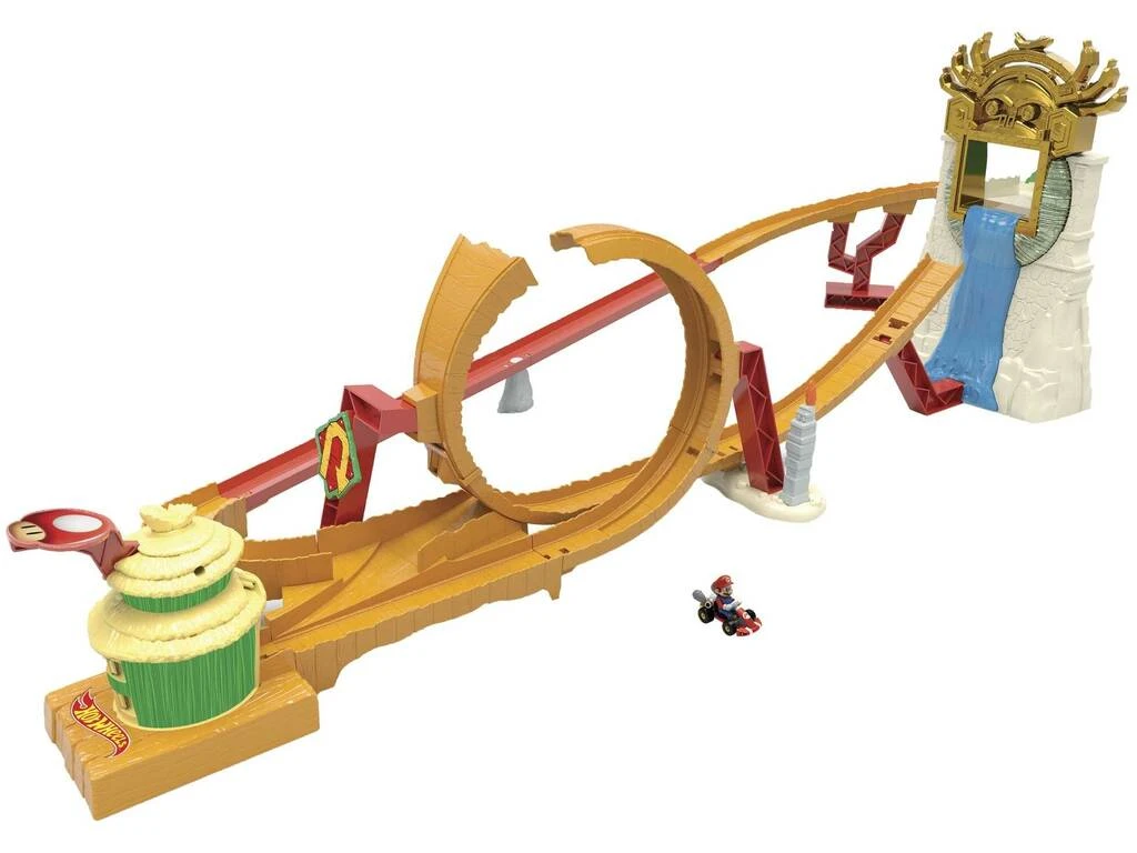 Hot Wheels Super Mario Bros Pista Del Reino Jungle Kingdom Mattel HMK49 5 Hot Wheels Super Mario Bros Pista Del Reino Jungle Kingdom Mattel HMK49 - Imagen 3