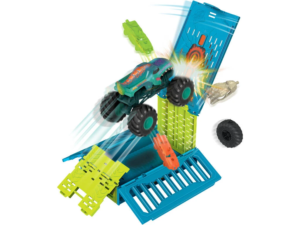 Hot Wheels Monster Trucks Mega Wrex Con Jaula Mattel HNC29 4 Hot Wheels Monster Trucks Mega Wrex Con Jaula Mattel HNC29 - Imagen 2
