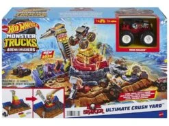 Hot Wheels Monster Trucks Arena Smashers Pista Aplastar Y Destruir Mattel HNB96