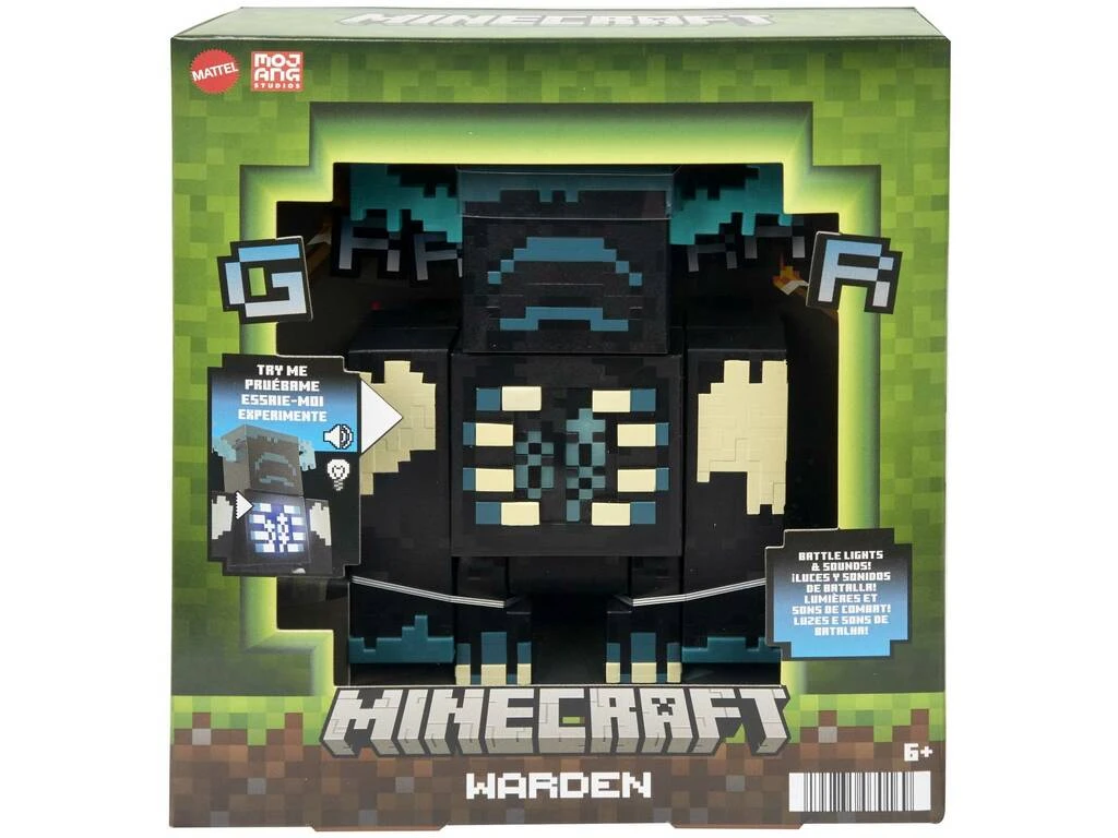 Minecraft Figura Warden Con Luces Y Sonidos Mattel HHK89 4 Minecraft Figura Warden Con Luces Y Sonidos Mattel HHK89 - Imagen 2