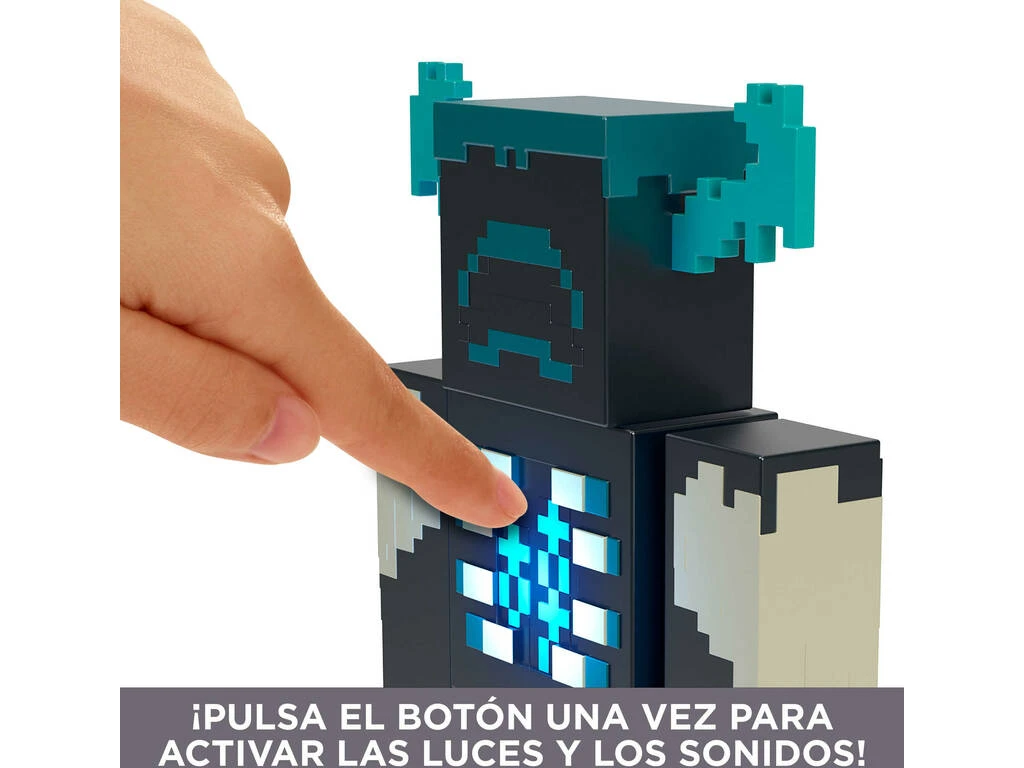 Minecraft Figura Warden Con Luces Y Sonidos Mattel HHK89 9 Minecraft Figura Warden Con Luces Y Sonidos Mattel HHK89 - Imagen 7