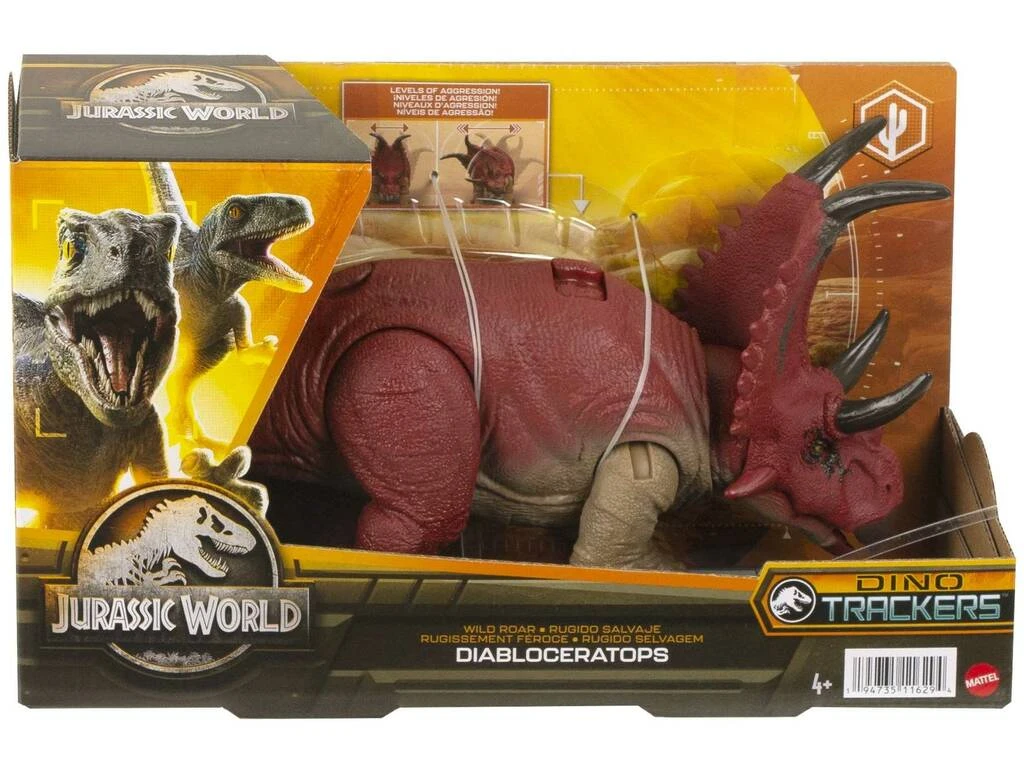 Jurassic World Rugido Salvaje Diabloceratops Mattel HLP16 4 Jurassic World Rugido Salvaje Diabloceratops Mattel HLP16 - Imagen 2