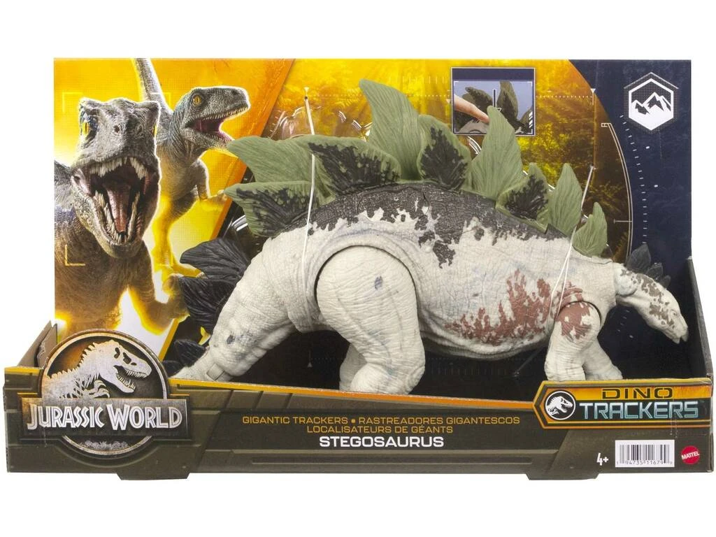Jurassic World Rastreadores Gigantes Stegosaurus Mattel HLP24 4 Jurassic World Rastreadores Gigantes Stegosaurus Mattel HLP24 - Imagen 2