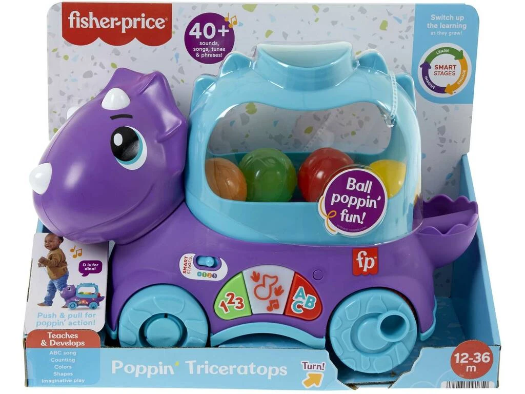 Fisher Price Triceratops Ruiditos Mattel HNR52 4 Fisher Price Triceratops Ruiditos Mattel HNR52 - Imagen 2