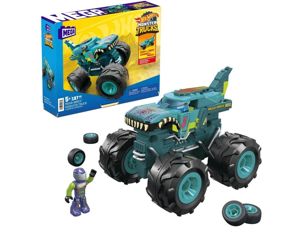 Mega Hot Wheels Monster Trucks Mega Wrex Mattel HDJ95 4 Mega Hot Wheels Monster Trucks Mega Wrex Mattel HDJ95 - Imagen 2